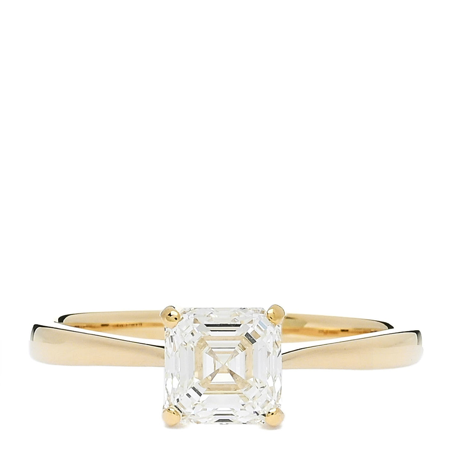 Parker & West by FASHIONPHILE 18K Yellow Gold Diamond 1.03ct Square Emerald Cut Engagement Ring  52 6 1 of 9