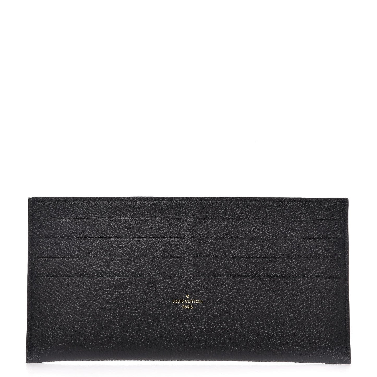 Calfskin Felicie Chain Wallet Card Holder Insert Black