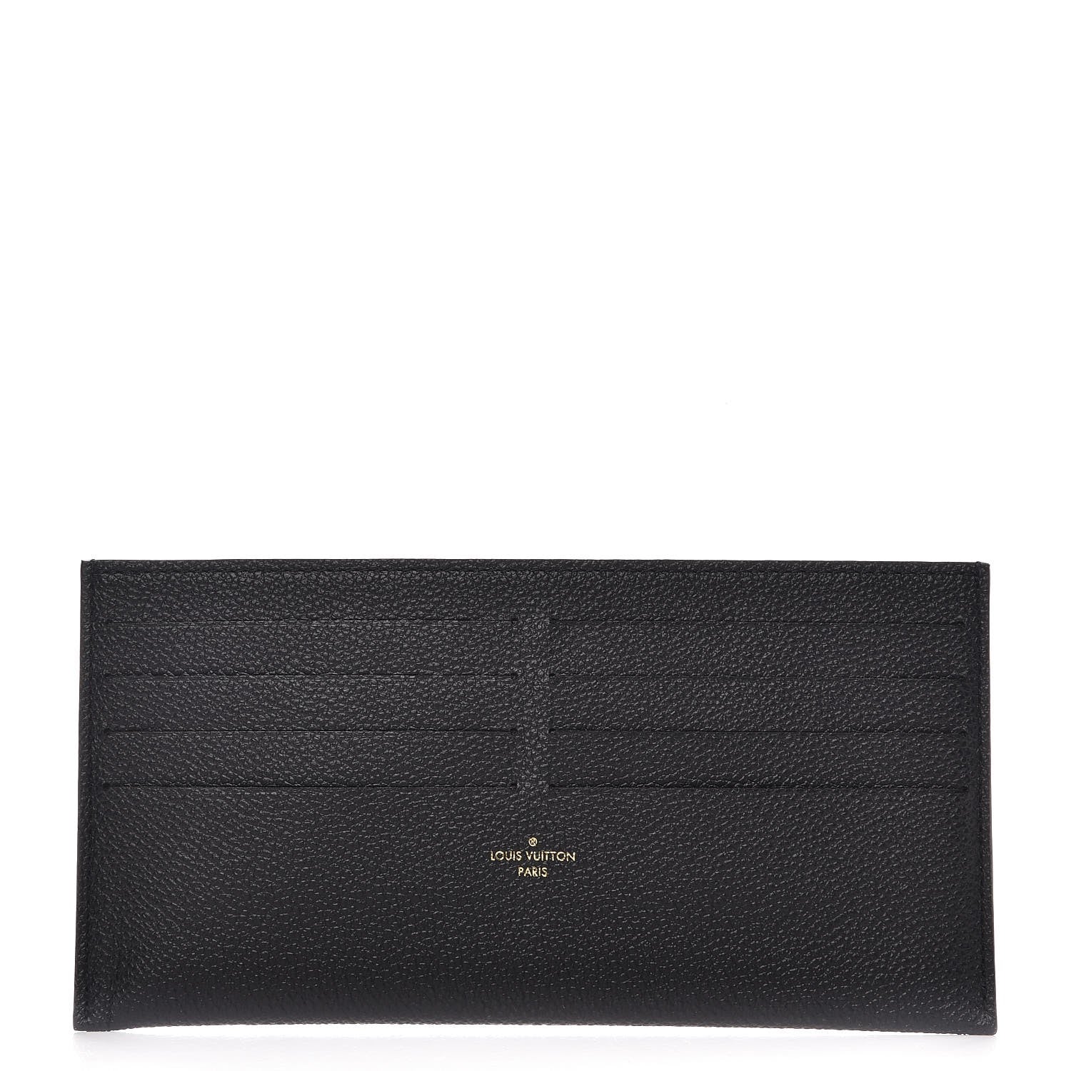 Louis Vuitton Calfskin Felicie Chain Wallet Card Holder Insert Black 1 of 6