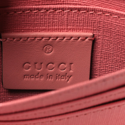 Gucci GG Supreme Monogram Face Embroidered Card Case Wallet Pink 6 of 8