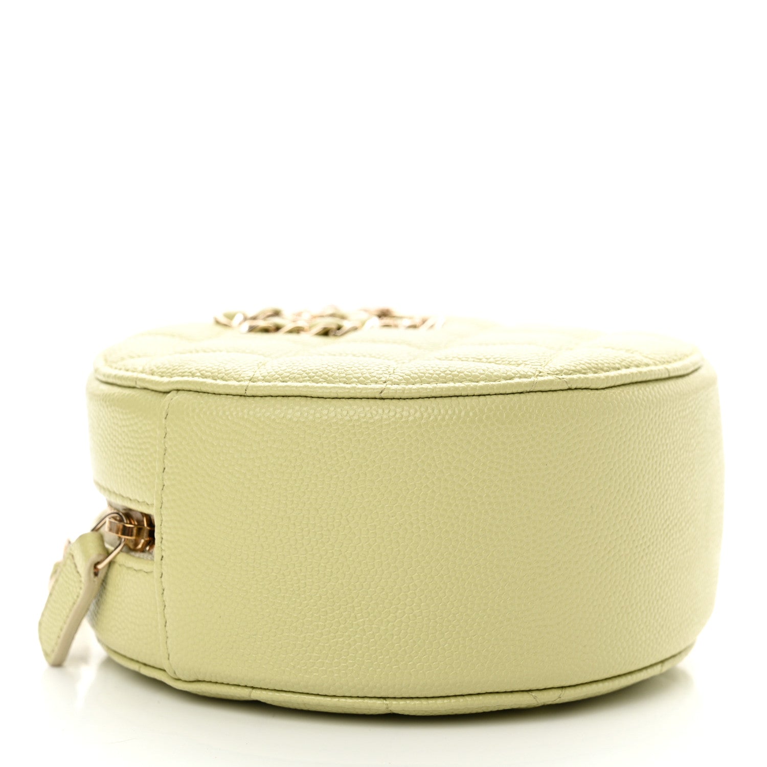 Chanel Caviar Quilted French New Wave Round Clutch With Chain Light Green 4 of 11