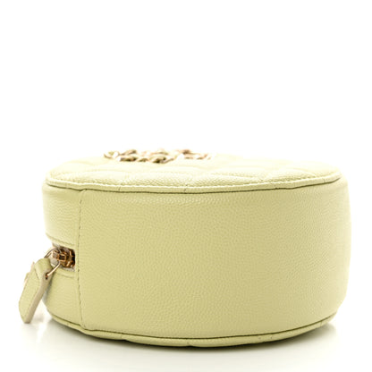 Chanel Caviar Quilted French New Wave Round Clutch With Chain Light Green 4 of 11