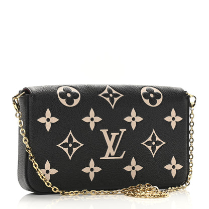 Louis Vuitton Empreinte Monogram Giant Felicie Pochette Black Beige 3 of 9