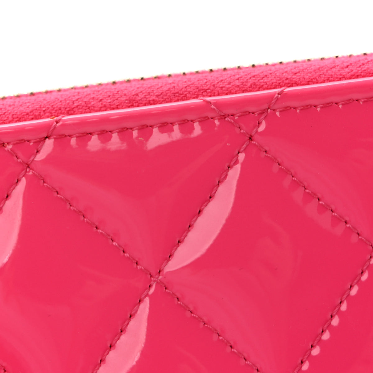 Patent Quilted Key Holder Case Pink