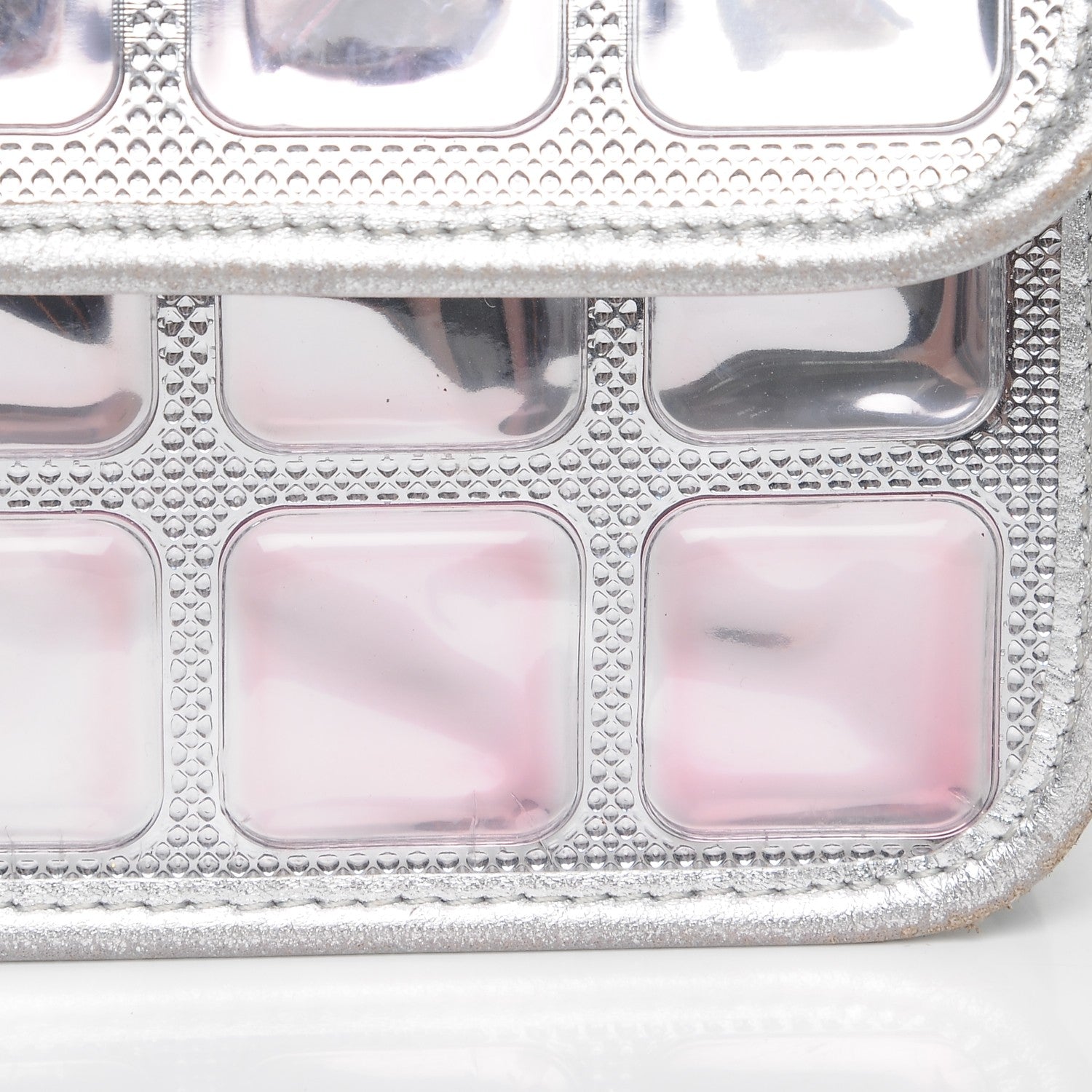 Chanel Vinyl Large Ice Cube Flap Silver 8 of 15