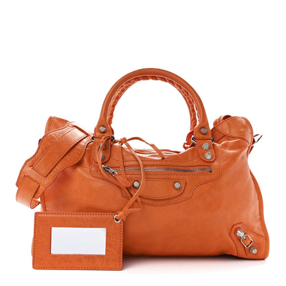 Balenciaga Agneau Giant 12 Silver Hardware City Tangerine 1 of 11