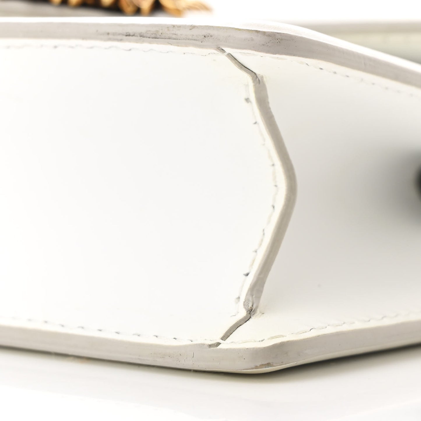 Smooth Calfskin Small Devotion Envelope Top Handle Bag White