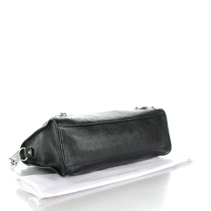 Balenciaga Chevre Silver Metallic Edge Hardware City Black 4 of 8