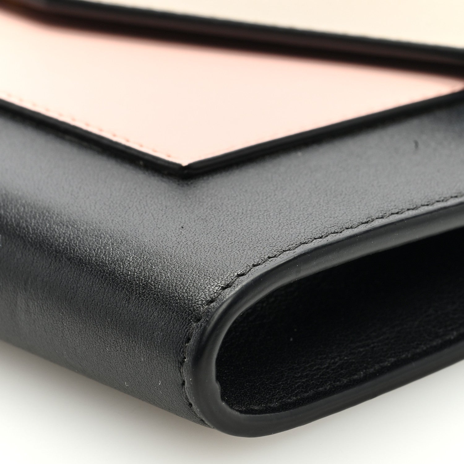 Celine Smooth Calfskin Tri-Color Clutch on a Chain Taupe 10 of 10