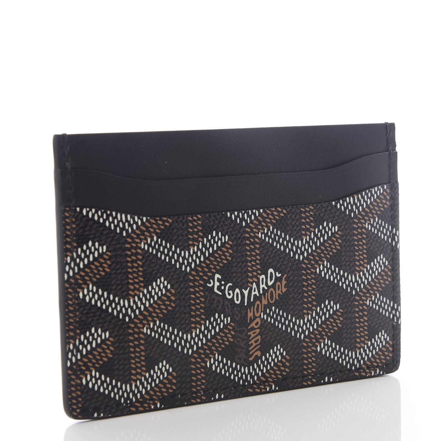 Goyardine Saint Sulpice Card Holder Black