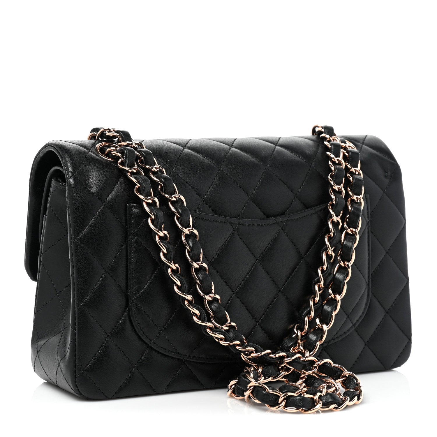 Chanel Lambskin Quilted Small Double Flap Black 3 of 10