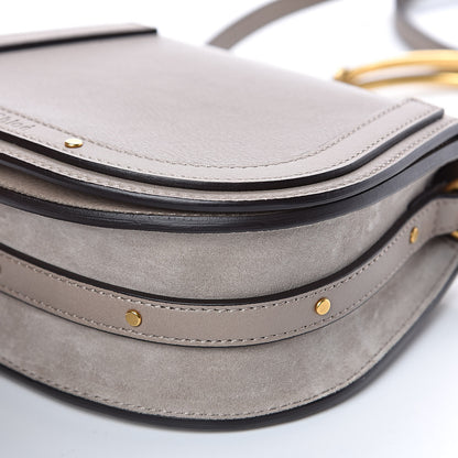 Chloe Calfskin Suede Small Nile Bracelet Bag Motty Grey 8 of 10