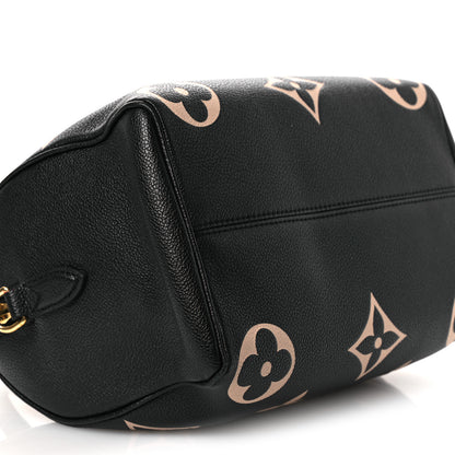 Louis Vuitton Empreinte Monogram Giant Speedy Bandouliere 25 Black Beige 8 of 12