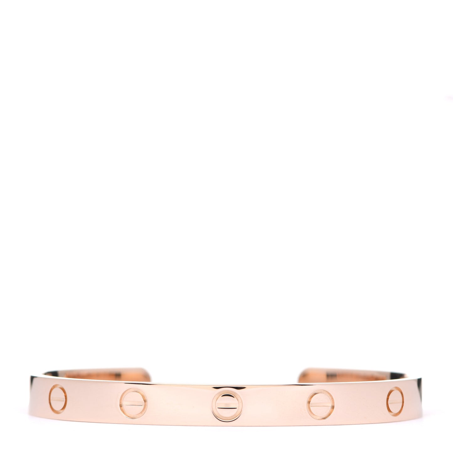 18K Pink Gold LOVE Cuff Bracelet 17