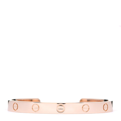Cartier 18K Pink Gold LOVE Cuff Bracelet 17 1 of 4