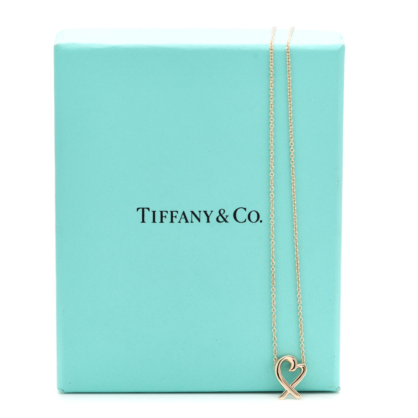 18K Rose Gold Mini Paloma Picasso Loving Heart Pendant Necklace