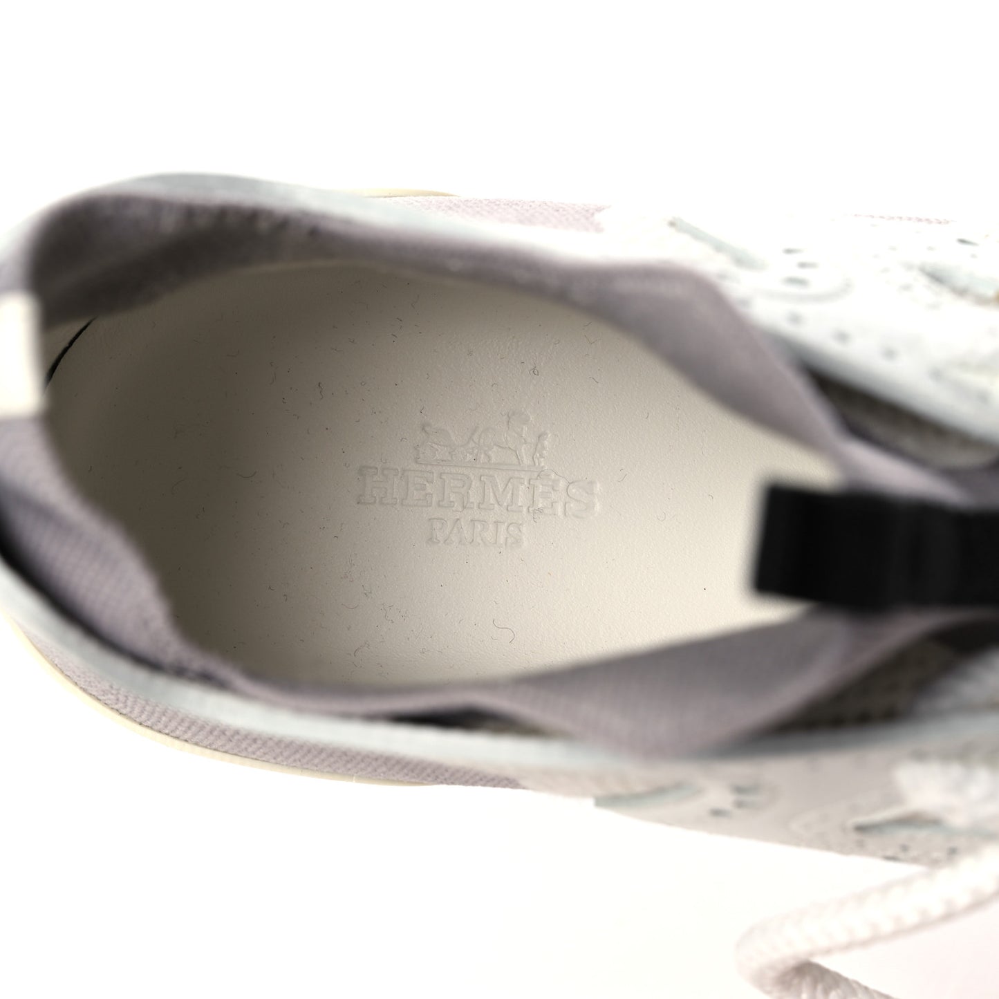 Mesh Calfskin Action Sneakers 38 Gris Clair Multicolor