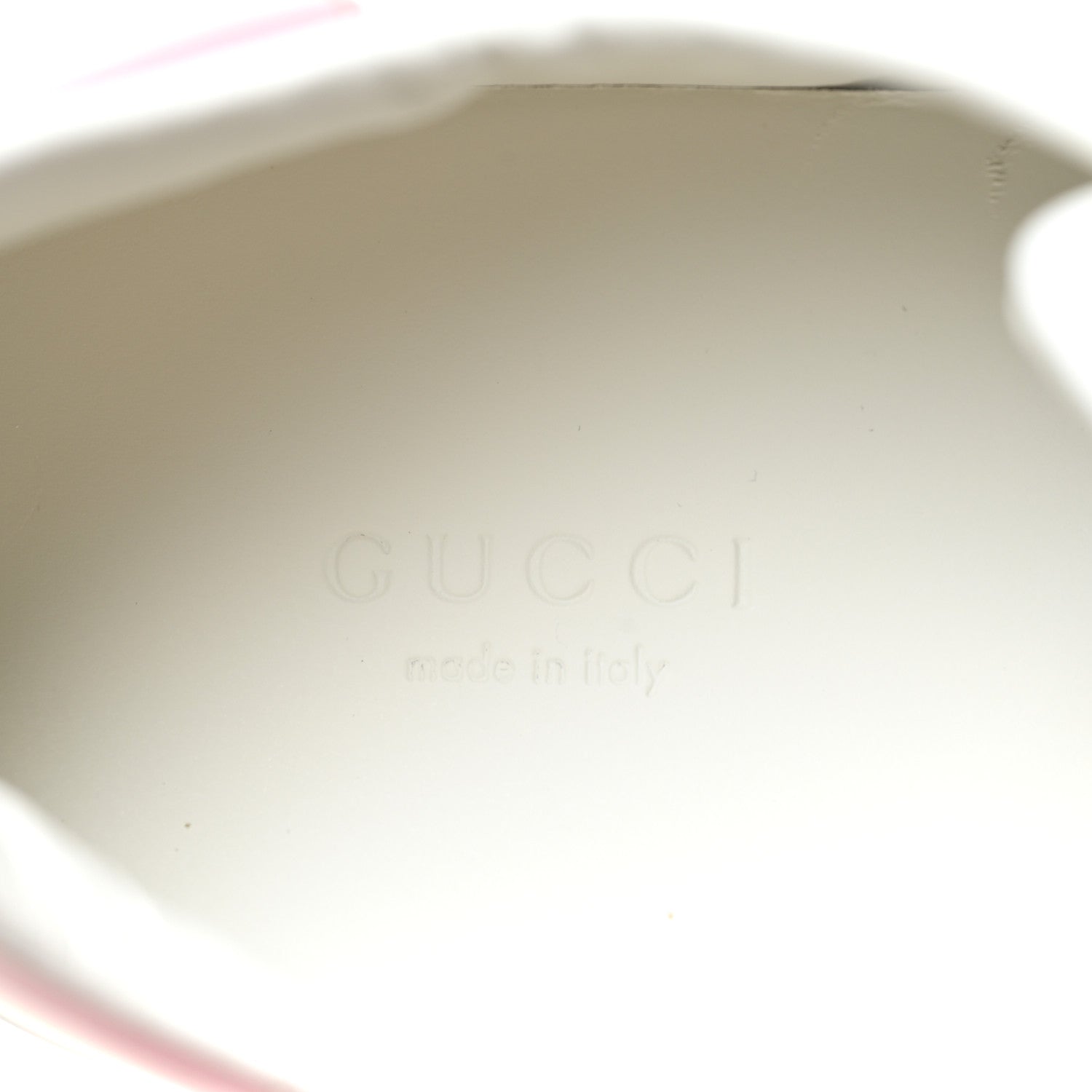 Gucci Calfskin Interlocking G Perforated Womens Ace Sneakers 39 White Wild Rose 7 of 8