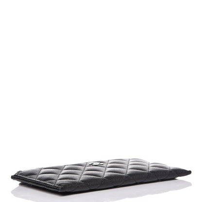 Chanel Iridescent Caviar Quilted Classic Zip Pouch Black 4 of 10