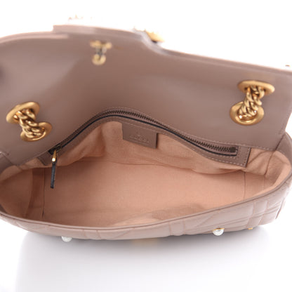 Gucci Calfskin Matelasse Studded Mini Pearly GG Marmont Shoulder Bag Porcelain Rose 5 of 10