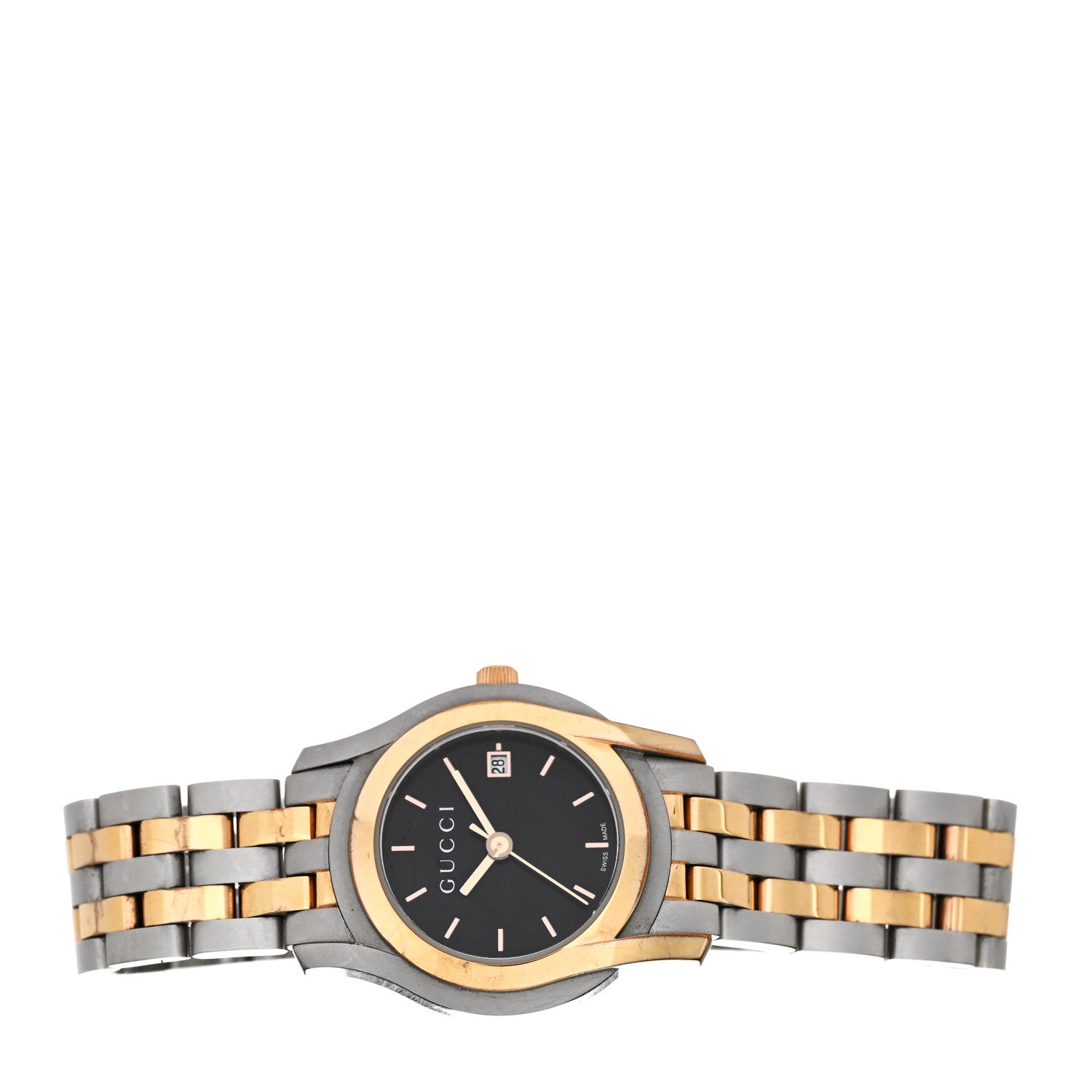 Gucci Stainless Steel 27mm 5500L Two Tone Quartz Watch Black 2 of 4