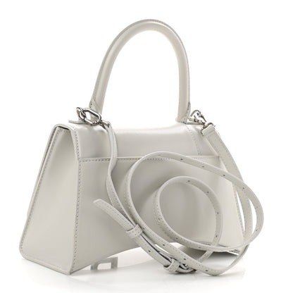 Balenciaga Shiny Box Calfskin Small Hourglass Top Handle Bag Chalky White 3 of 11