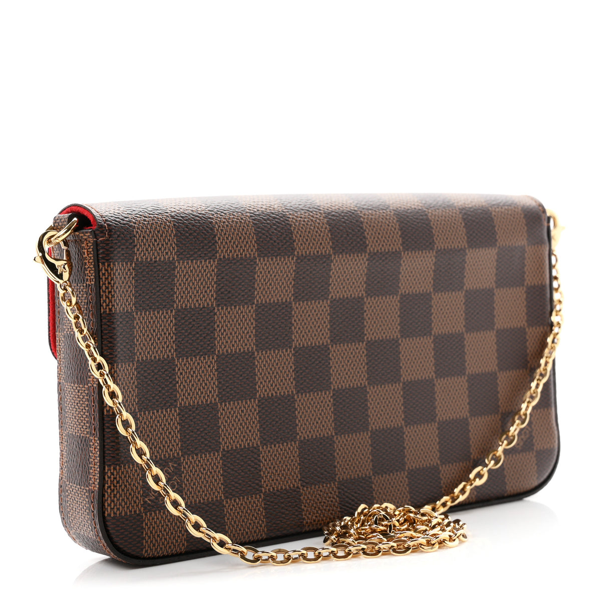 Louis Vuitton Damier Ebene Pochette Felicie Chain Wallet 3 of 10