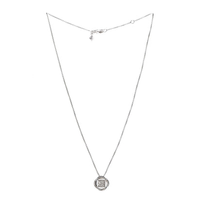 David Yurman Sterling Silver Diamond 7mm Infinity Pendant Necklace 3 of 6