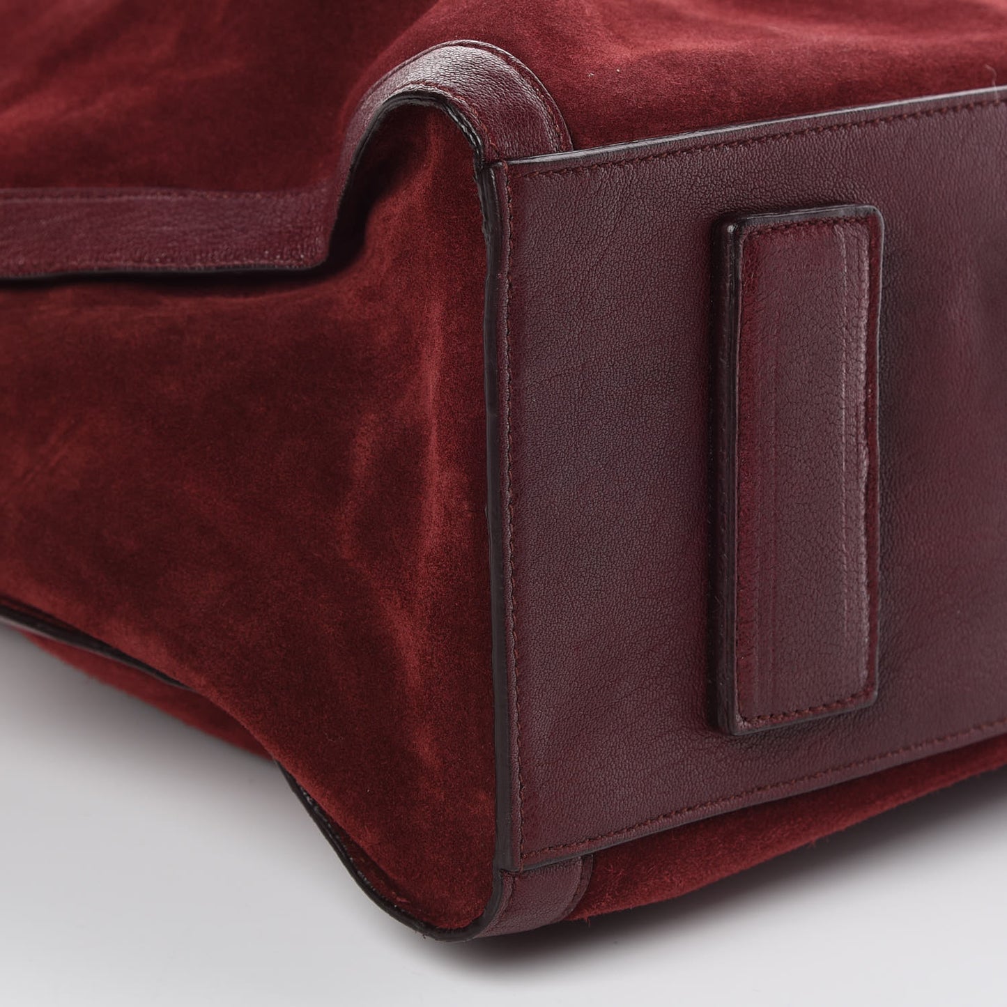 Suede Large De Manta Tote Oxblood