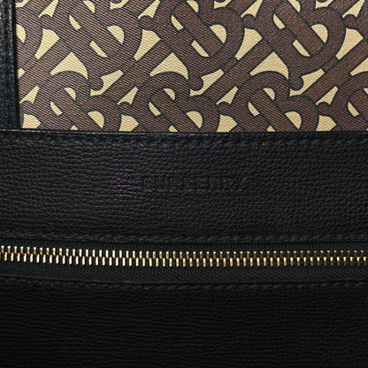 Burberry Calfskin TB Motif Embossed Medium Tote Black 6 of 10