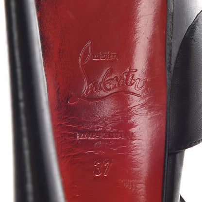 Christian Louboutin Calfskin Pitou 150 Peep Toe Platform Booties 37 Black 9 of 20
