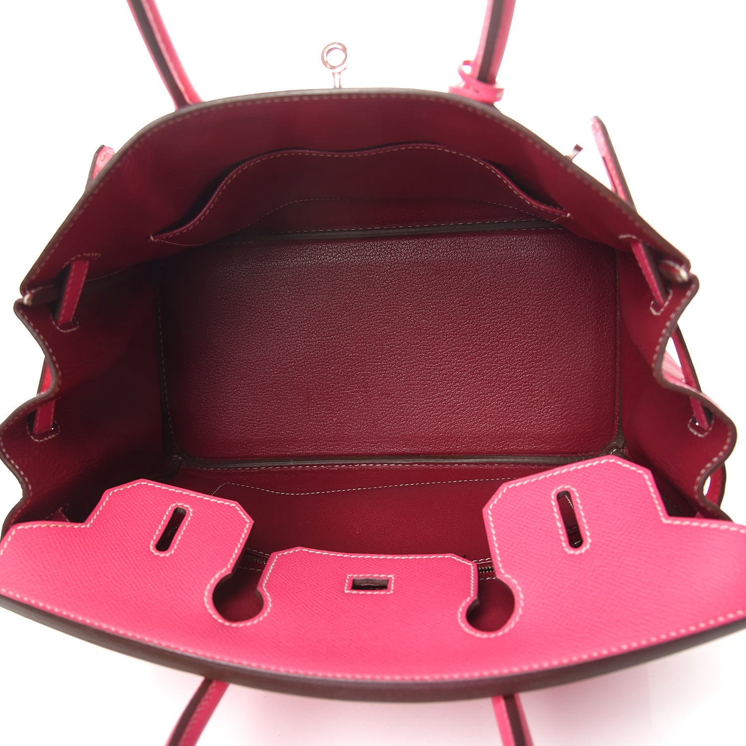 Hermes Epsom Candy Birkin 30 Rose Tyrien Rubis 7 of 30