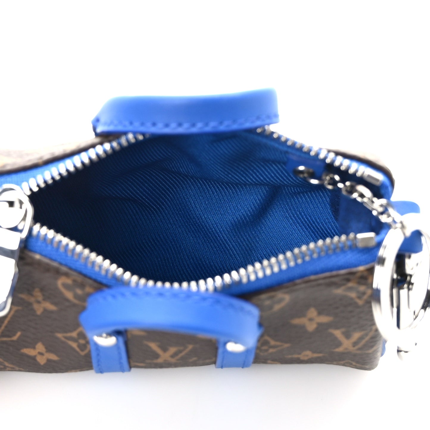 Monogram LV Colormania Mini Keepall Pouch Bag Charm Blue