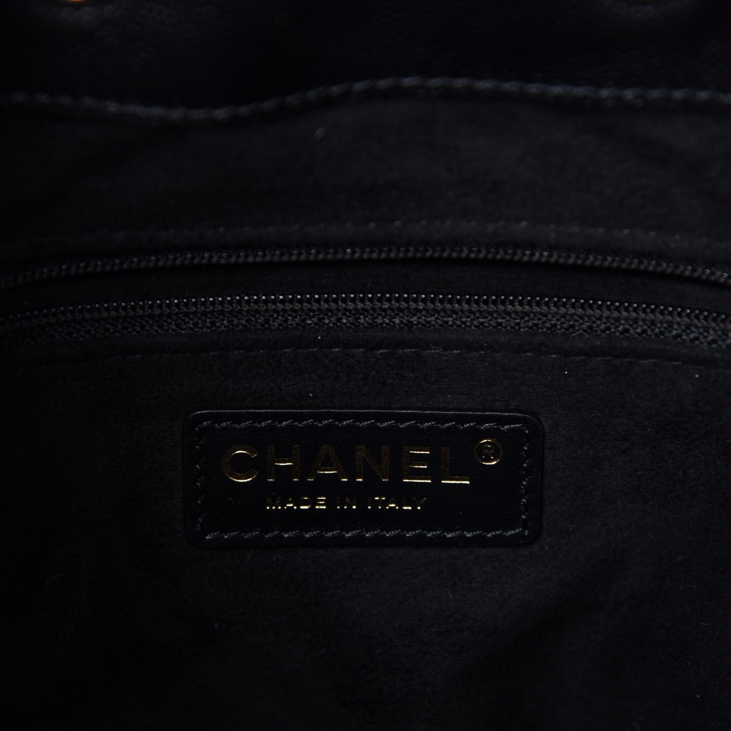 Caviar Deauville Drawstring Bucket Bag Black