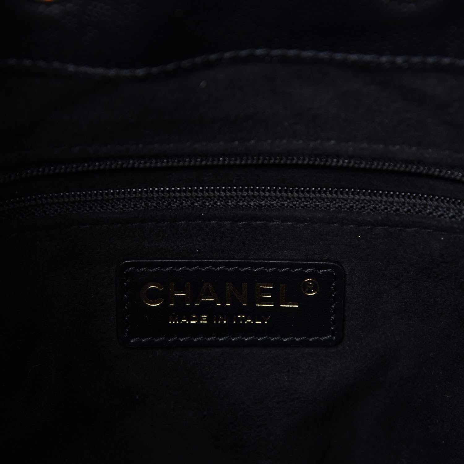 Chanel Caviar Deauville Drawstring Bucket Bag Black 8 of 10