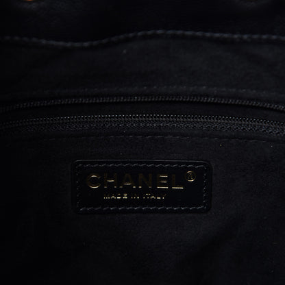 Chanel Caviar Deauville Drawstring Bucket Bag Black 8 of 10
