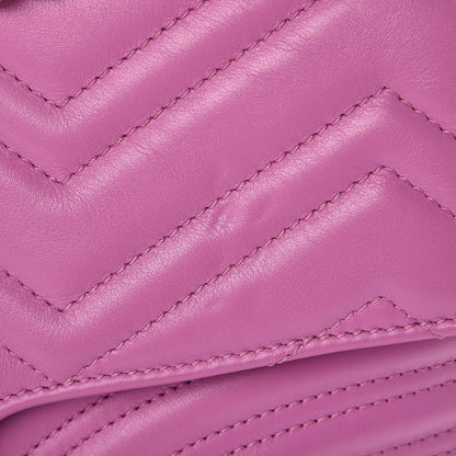 Gucci Calfskin Matelasse Medium GG Marmont Shoulder Bag Candy Mousse 10 of 10