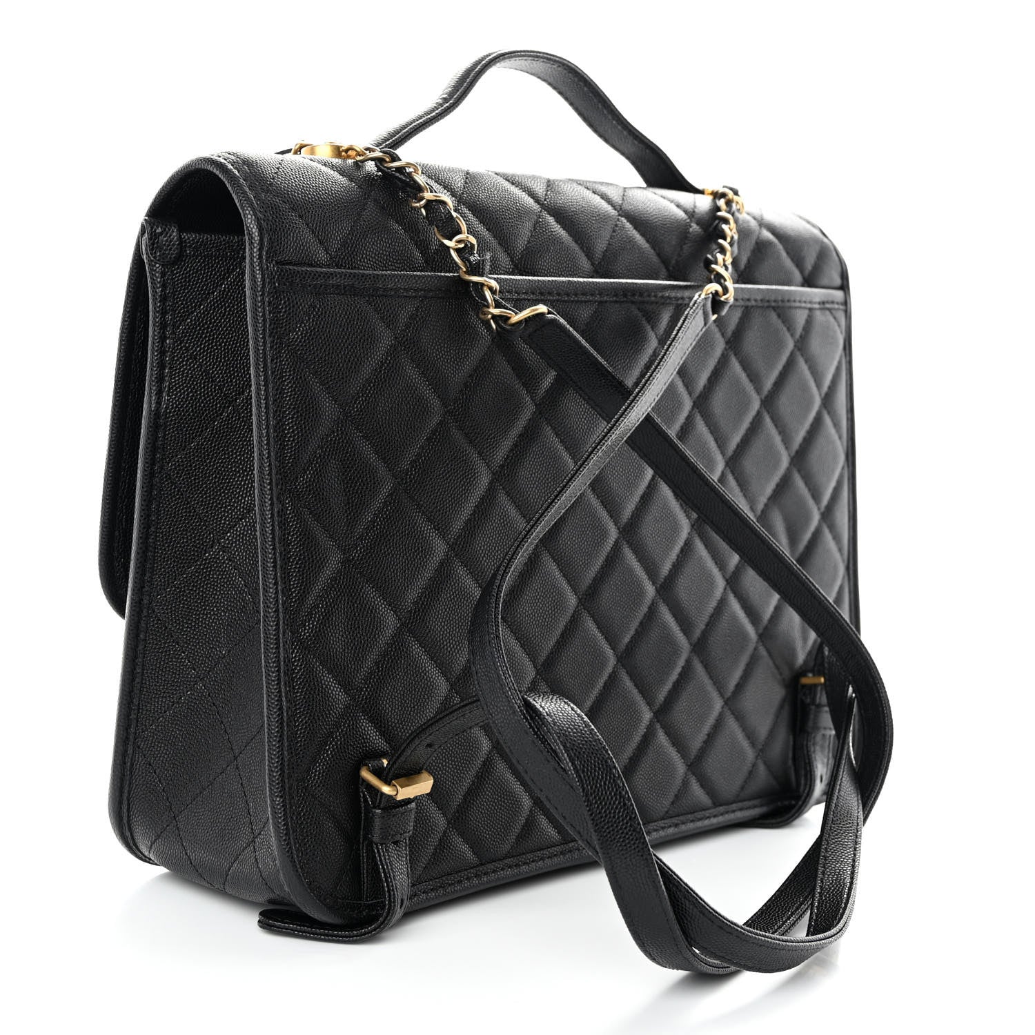 Chanel Caviar Quilted School Memory Backpack Black 3 of 9