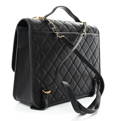 Chanel Caviar Quilted School Memory Backpack Black 3 of 9