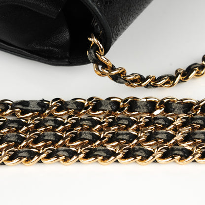 Chanel Caviar Timeless CC Wallet On Chain WOC Black 12 of 15