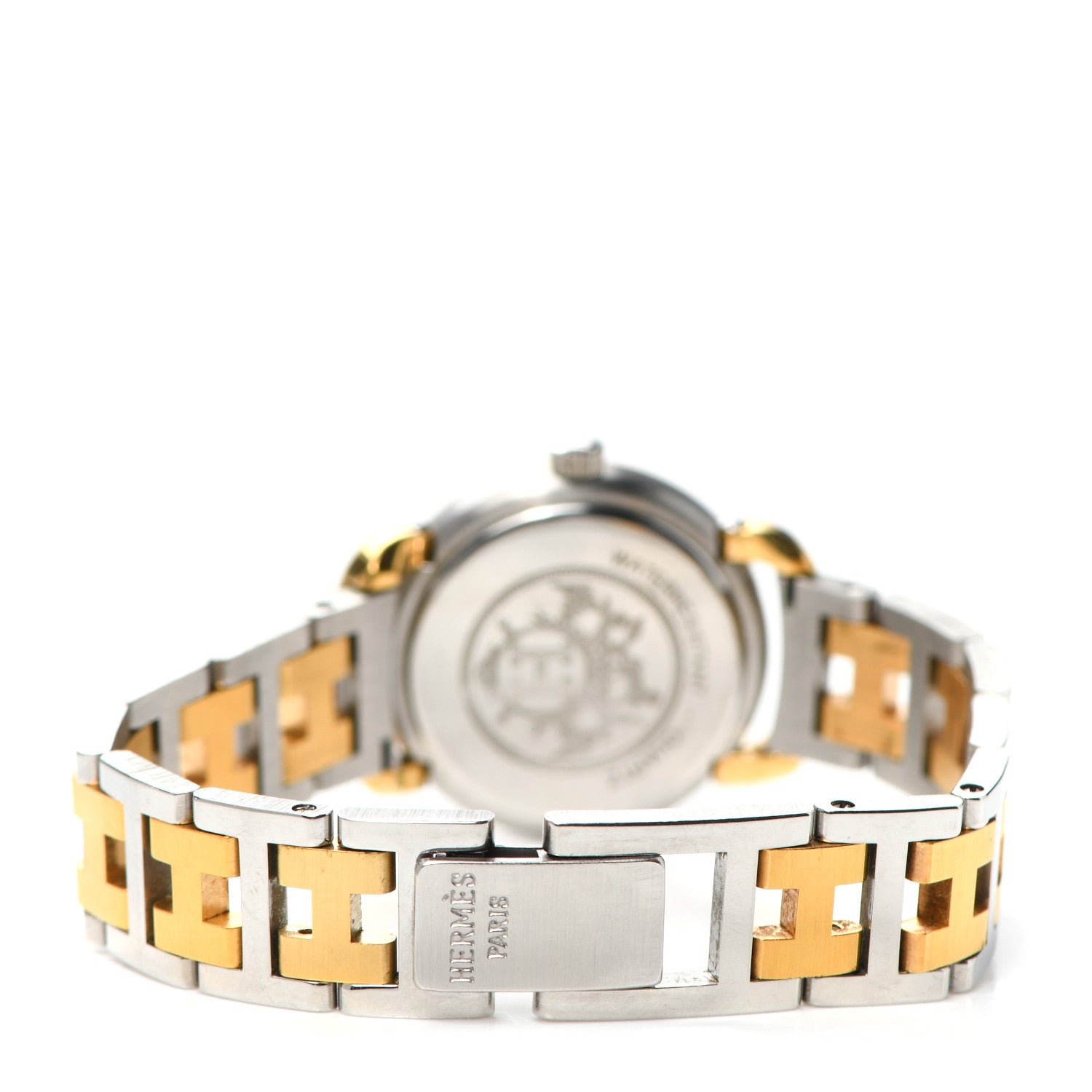 Hermes Stainless Steel 24mm Clipper Quartz Watch Gold 4 of 5