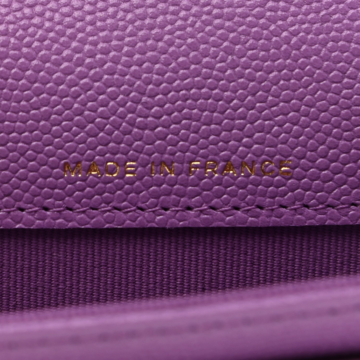 Chanel Caviar Quilted Flap Card Holder Wallet Purple 7 of 9