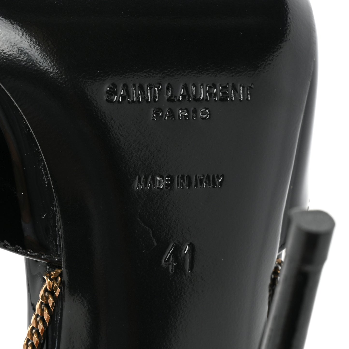 Patent Calfskin Kayla 110 Pumps 41 Black