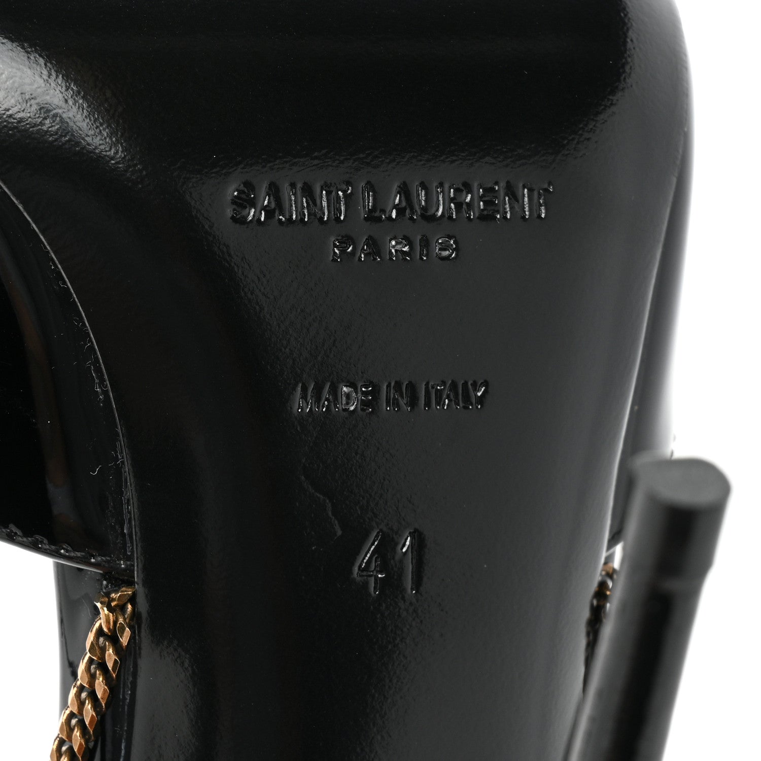 Saint Laurent Patent Calfskin Kayla 110 Pumps 41 Black 6 of 8
