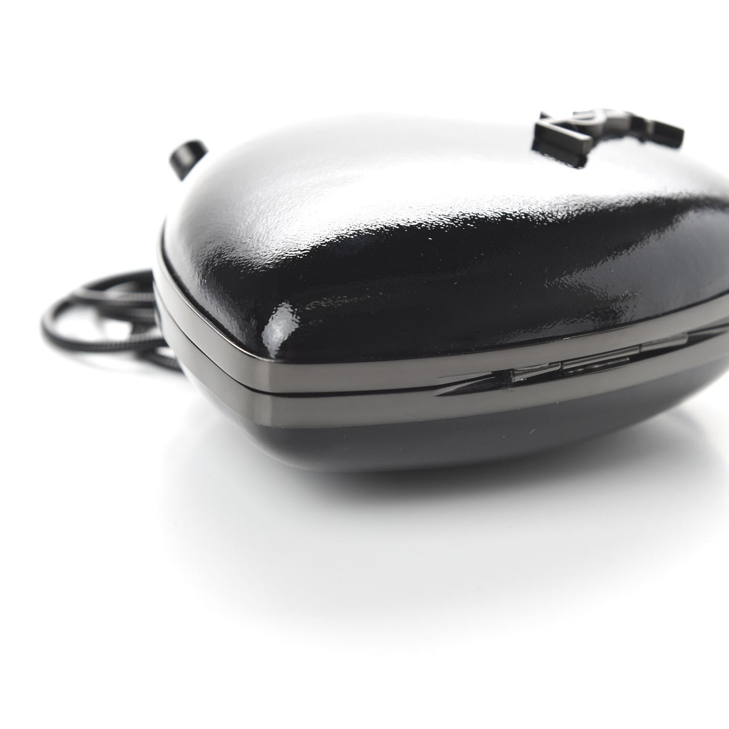 Smooth Calfskin Heart Monogram Love Box Crossbody Black