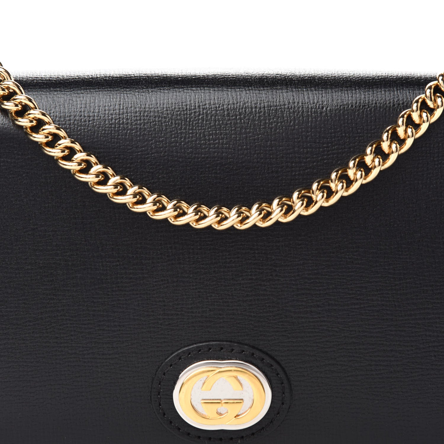 Gucci Azalea Calfskin Marina Chain Wallet Black 9 of 9