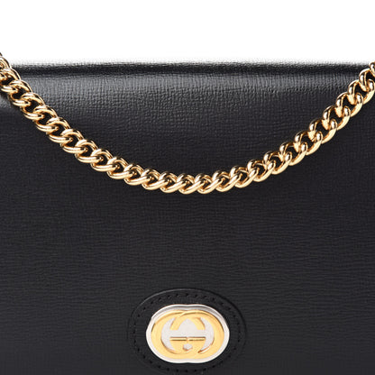 Gucci Azalea Calfskin Marina Chain Wallet Black 9 of 9