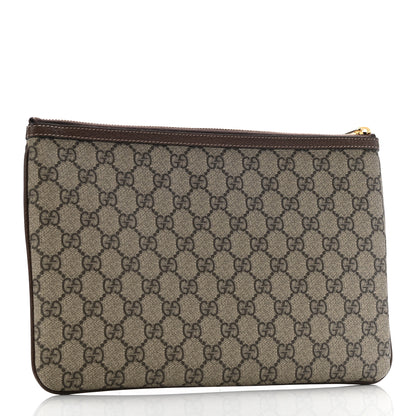 Gucci GG Supreme Monogram Large Ophidia Pouch Clutch Brown 3 of 7