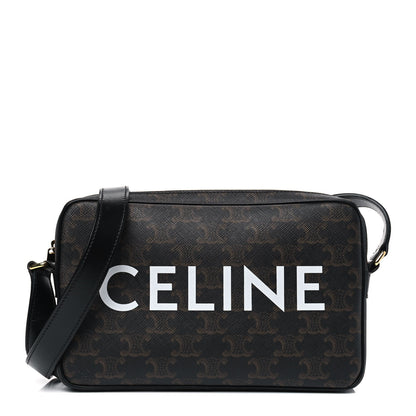 Celine Triomphe Canvas Medium Messenger Bag Black 1 of 7