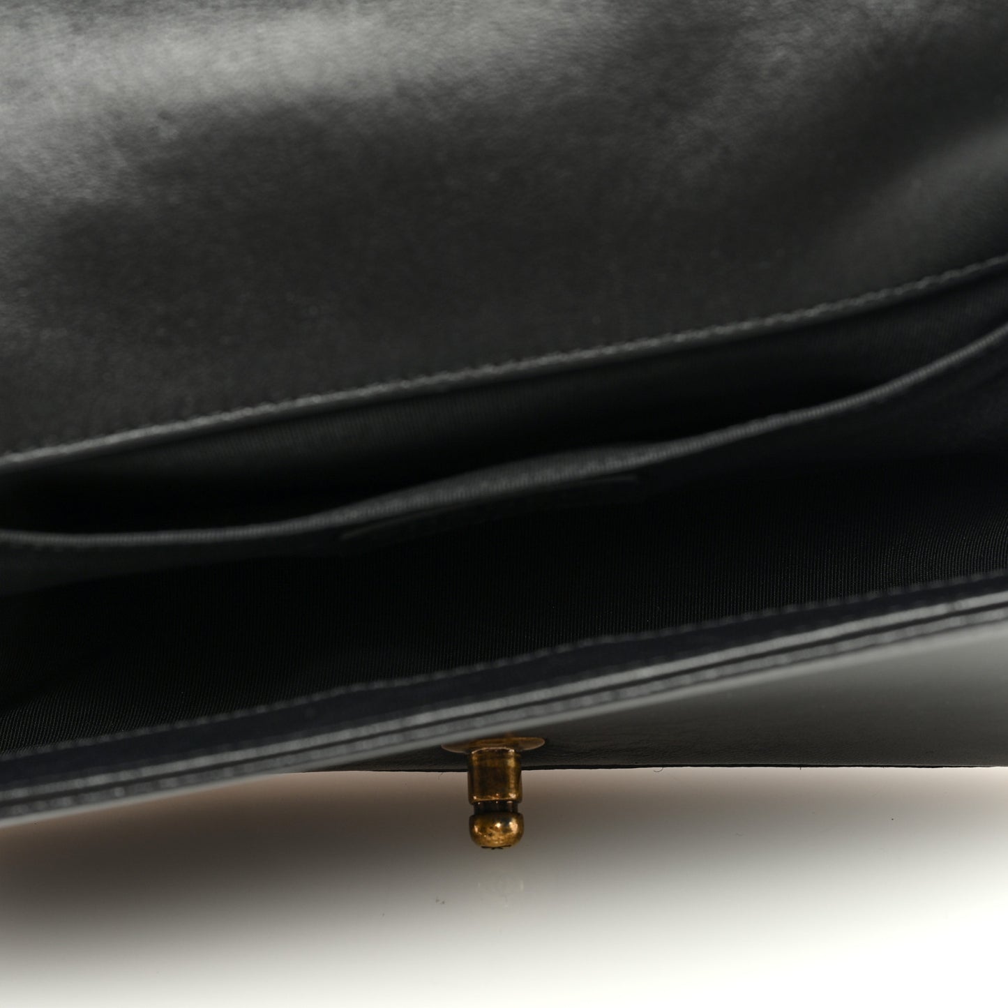 Lambskin Quilted Crest Embellished Medium Boy Flap Black White Blue